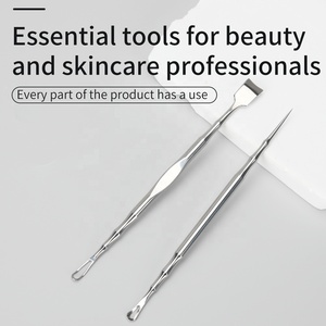2023 New Arrival bạc màu sắc khác nhau đầu vẻ đẹp mụn extractor Remover mụn thìa - Product Image 5