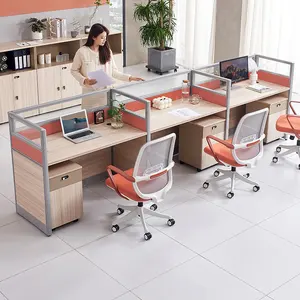 Coworking Spaces Office Table Workstation Modular 4 6 Seater People Desk Open Staff Workstations