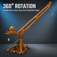 Mini-grue électrique portable d'extérieur avec moteur en cuivre pur et rotation à 360 degrés pour la construction et le levage de toitures