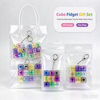 Porte-clés Fidget à 9 touches LED transparentes, clavier sensoriel, jouet anti-stress, pendentif coloré pour sac, vente en gros