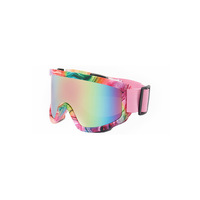Nouvelle mode transfrontalière Anti-buée UV400 lunettes de ski d'alpinisme en plein air grand cadre sangle réglable sport