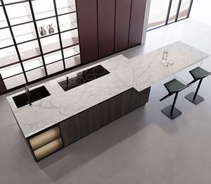 <span class=keywords><strong>Table</strong></span> de bureau et de salle à manger en marbre blanc de Carrare de haute qualité à grain fin, design moderne, pour hôtel, villa, appartement, salon - Product Image 1