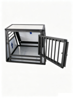 Cage à chien portable en aluminium, vente en gros d'usine, caisse de transport de haute qualité, boîte de transport pour chien, respirante et durable