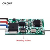 QIACHIP universel sans fil 433 Mhz DC 3.6V-24V commutateur de télécommande 433 Mhz 1 CH RF relais récepteur contrôleur de lumière LED Kit de bricolage