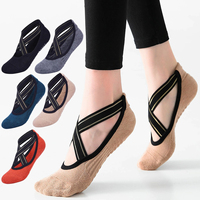 Calcetines acolchados antideslizantes para mujer, medias de Yoga, Hospital, Pilates, Barre