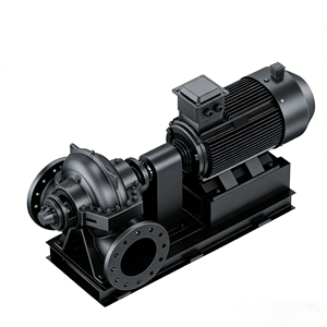 Pompe centrifuge horizontale à aspiration axiale, double aspiration, à corps divisé, à grand débit, pour circulation d'eau, monophasée - Product Image 3
