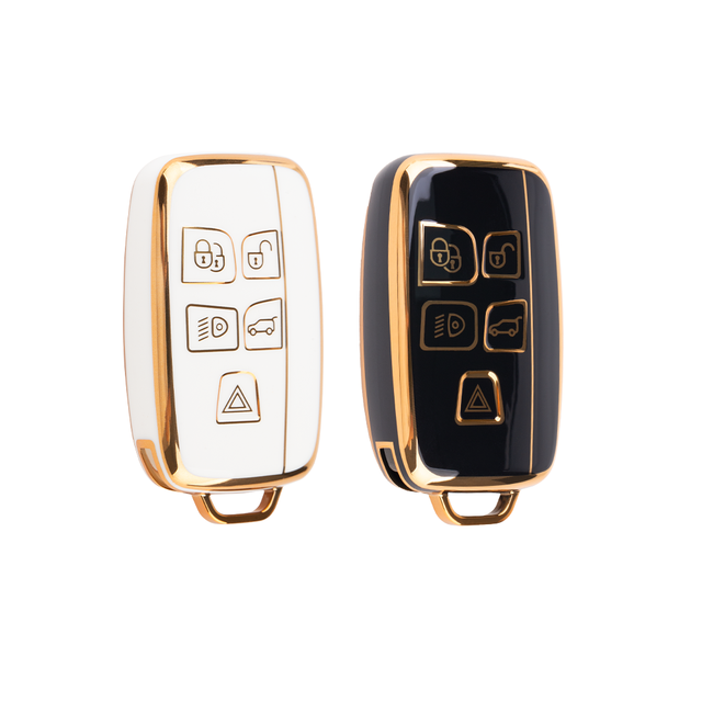 High Quality TPU Car Key Holder with Fine Gold Edge for Range Rover Sport Appearing Stylish Key Accessories