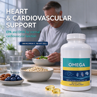 Gélules d'huile de poisson oméga 3 haute puissance OEM 690 mg avec EPA et DHA pour la santé cardiaque, la fonction cérébrale et le soutien immunitaire