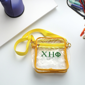 Chi Eta phi sorority PVC Crossbody Tote túi công suất lớn trong suốt vai Sling Ví rõ ràng sân vận động thư bãi biển - Product Image 4