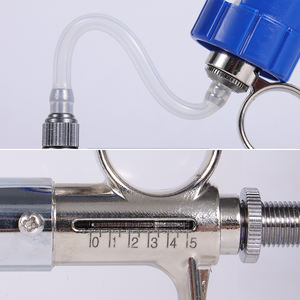 5ml समायोज्य पशु चिकित्सा इंजेक्टर सिरिंज स्वत: पोल्ट्री टीकाकरण खुराक बंदूक स्टेनलेस स्टील निरंतर पोल्ट्री इंजेक्टर - Product Image 4