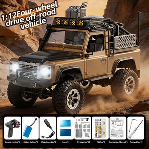 HOSHI KFPLAN KF90 <span class=keywords><strong>Auto</strong></span> RC Scala 1/12 4WD Drift Car 2.4G Telecomando <span class=keywords><strong>Auto</strong></span> da Arrampicata Modello RC Crawler per Regalo di Natale - Product Image 1