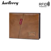 Grosir dompet pendek pria, Slot Multi-Border lintas batas Retro desain horisontal sederhana
