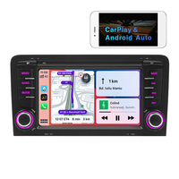 Radio FM Android con Pantalla HD de 7 Pulgadas y 4 Núcleos, WiFi, Carplay Inalámbrico, Android Auto para Audi A3, Reproductor de DVD para Auto