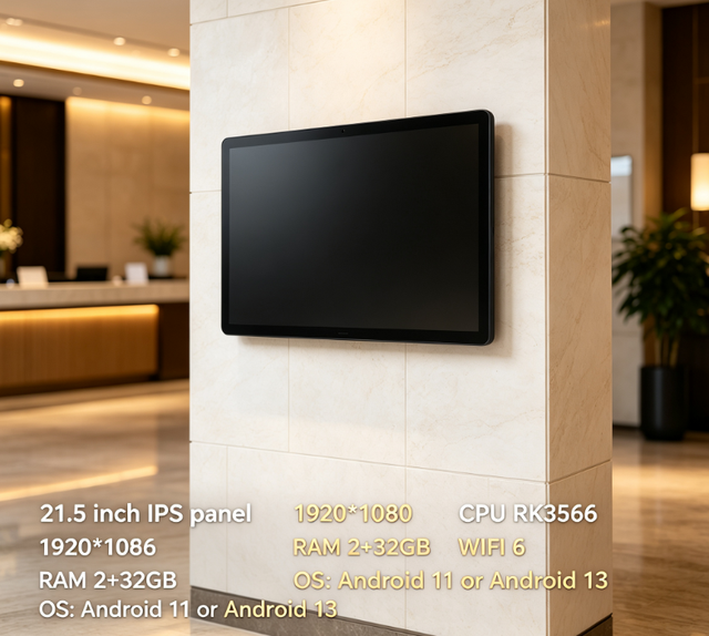 Wholesale OEM RK3566 21.5 Inch Android 11/13 Tablet 2GB+32GB WiFi 6 Capacitive Touch for Hotel Shopping Mall Subway Self Service