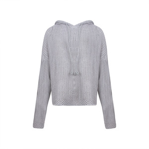 T-<span class=keywords><strong>shirt</strong></span> tricoté personnalisé pour <span class=keywords><strong>femme</strong></span>, <span class=keywords><strong>à</strong></span> manches longues, <span class=keywords><strong>à</strong></span> capuche, uni, respirant, écologique, avec motif étoile scintillante et découpes - Product Image 5