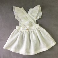 Robe pour bébé personnalisée 180-240 Gsm, robe courte pour enfants, robe en dentelle mignonne et élégante, robe en coton pour petites filles