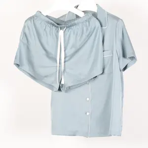 Комплект из 2 предметов, атласная женская ночная одежда, лидер продаж, шелковые женские пижамные комплекты, летние пижамы