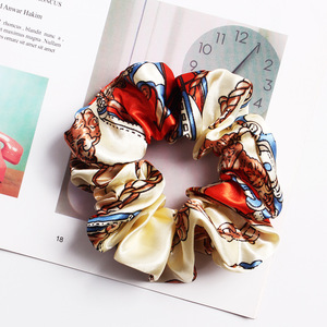 Bandeau élastique en caoutchouc avec impression personnalisée, <span class=keywords><strong>chouchou</strong></span>, pour queue de cheval, accessoires pour cheveux de filles, vente en gros, - Product Image 4