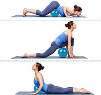Ballon de yoga anti-éclatement en PVC épais avec pompe pour Pilates, gym, équilibre, stabilité du tronc et fitness