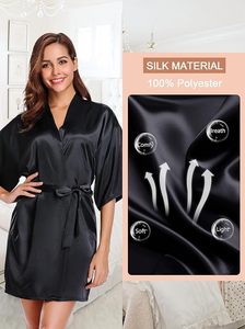 Abito <span class=keywords><strong>da</strong></span> <span class=keywords><strong>notte</strong></span> con Logo personalizzato estivo Sexy e setoso <span class=keywords><strong>da</strong></span> <span class=keywords><strong>donna</strong></span> a manica lunga con lacci e <span class=keywords><strong>vestaglia</strong></span> alla moda tinta al ginocchio - Product Image 5