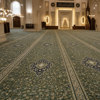 Tapis de prière islamique artistique pour mosquée, en polyester rembourré, épais, pliable, personnalisé, pour usage domestique et intérieur, vente en gros B2B, spécial Ramadan