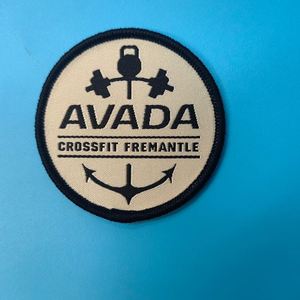 Hot Selling Embroidery Fabric Badges Factory Custom Eco Friendly Woven Iron-On Clothing Labels Heat Sealed Backing Logo <b>Hat</b> - Product Image 3