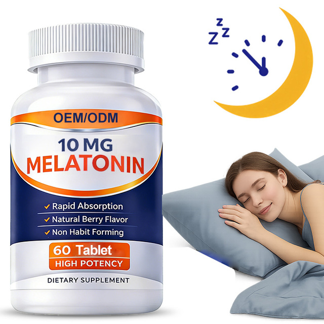 Wholesale Adult Melatonin Tablets 10mg L-Theanine OEM Private Label GMP Certified Rapid Absorption Sleep Aid Dietary Supplement