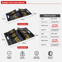 Rampe de protection robuste en caoutchouc pour tuyau d'incendie, capacité 50 tonnes, avec bandes réfléchissantes, pour tuyaux de 65/80 mm