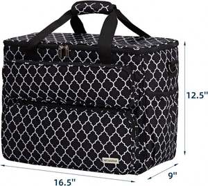 Échantillon gratuit Housse de machine à coudre de taille parfaite avec poches de rangement, Housse de protection avec corde latérale Sac de machine à coudre - Product Image 4