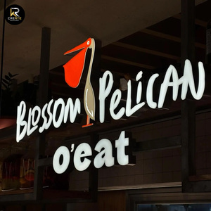 Tùy chỉnh lớn ngoài trời quảng cáo kinh doanh <span class=keywords><strong>LED</strong></span> <span class=keywords><strong>frontlit</strong></span> thép không gỉ kênh thư dấu hiệu cho công ty storefronts hiển thị - Product Image 1