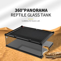 Terrarium d'habitat intégré pour animaux de compagnie Reptiles Verre ultra-clair Réservoir de bureau moderne écologique durable Geckos de luxe Lézards