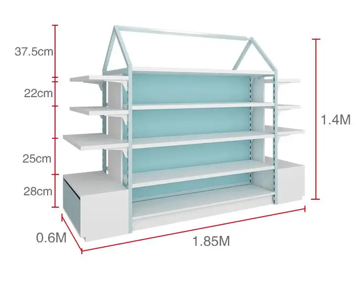 Meicheng fabrika özelleştirilmiş mağaza oyuncaklar mağaza bebek ve anne ekran raf dolabı ile çoklu renkler ve boyutları