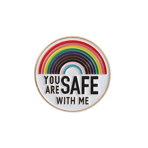 Spille colorate con cuore arcobaleno in smalto per il mese dell'orgoglio gioielli in lega al sicuro con Me laurea per amore spilla positiva - Product Image 4