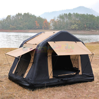 Tienda inflable portátil para exteriores, Material Oxford impermeable, capacidad para personas 2-4, tienda de techo para acampar en familia, viajar