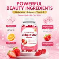 Gummies de L-Glutathion personnalisées avec des ingrédients à base de plantes pour éclaircir la peau, complément botanique naturel, fabriquées en Chine