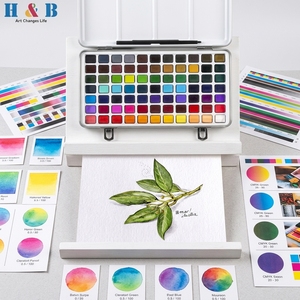 Ensemble de peinture à l'<span class=keywords><strong>aquarelle</strong></span> solide de 128 couleurs, kit de peinture professionnel de qualité artistique avec <span class=keywords><strong>palette</strong></span>, fournitures artistiques pour étudiants débutants - Product Image 6