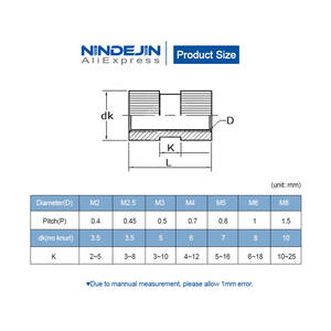 黄铜滚花螺纹插入螺母M2 M2.5 M3 M4 M5 M6用于采矿应用的3D打印 - Product Image 6