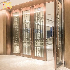 <span class=keywords><strong>Porte</strong></span> d'entrée principale de luxe dans le hall de l'hôtel <span class=keywords><strong>Porte</strong></span> d'entrée de restaurant découpée au laser <span class=keywords><strong>Porte</strong></span> d'entrée intérieure en verre et en acier pour maison <span class=keywords><strong>arabe</strong></span> - Product Image 1
