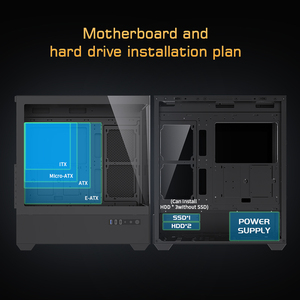 Lovinglcool E-ATX kính cường lực Bảng điều khiển gabinete đầy đủ tháp trường hợp PC gamer chơi game máy tính PC trường hợp tủ Hỗ trợ 360 nước mát - Product Image 3