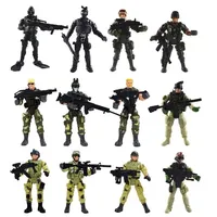 Figurines d'action militaires avec blocs de construction Figurines des forces spéciales pour enfants Jouets d'assemblage Contrat électronique M