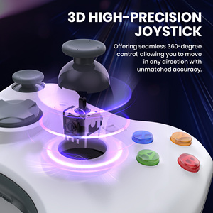 2.4G 40ft Wireless Xbox 360 <strong>Controller</strong> Dual-Vibration Gamepad for Xbox 360/Slim Windows 11 10 8 7 White - Product Image 2