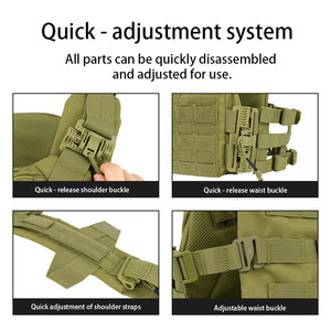 سترة تكتيكية مخصصة للتدريب على الرماية من النايلون سريع التحرير مع نظام مولي للحماية الخارجية - Product Image 6