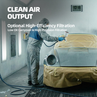 Compresseur d'air à vis portable Super Air 7,5 kW 10 CV durable 220 V PMVF, avec sécheur pour travaux exigeants de carrosserie automobile et mécaniques