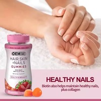 Gummies personnalisables à marque privée pour la santé : Multivitamines, Collagène, Biotine, saveur Fraise, pour la croissance des cheveux, de la peau et des ongles