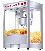 Machine à Popcorn Électrique Professionnelle en Acier Inoxydable à Grande Capacité avec Maintien au Chaud Automatique