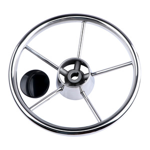 Volant de bateau en acier inoxydable de 12 pouces pour la navigation marine - Product Image 1