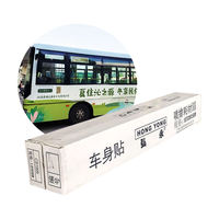 Vinilo de PVC Removible Personalizado CS1999 de 0.1mm, Blanco Brillante con Adhesivo Negro, para Calcomanías de Autobuses