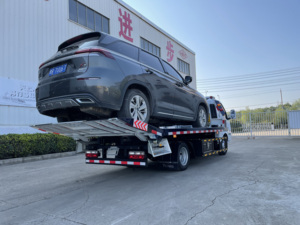 Camion de dépannage léger Dongfeng <span class=keywords><strong>Tiyi</strong></span> 3-5 tonnes sur plateau plat, personnalisé en usine, pour le sauvetage automobile et le remorquage routier - Product Image 4