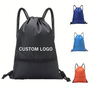 Oem Oxford Waterproof Bag Zipper Pocket Light <b>Backpack</b> Casual Sports Knapsack Black <b>Drawstring</b> <b>Backpack</b> Bag - Product Image 1