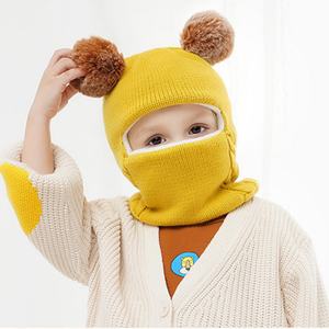 Ensemble bonnet et écharpe tricotés pour enfants, doublure chaude, pour garçons et filles de 2 à 7 ans - Product Image 5
